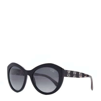 Chanel Acetate Lace Effect Sunglasses 5294 Black 1 of 8
