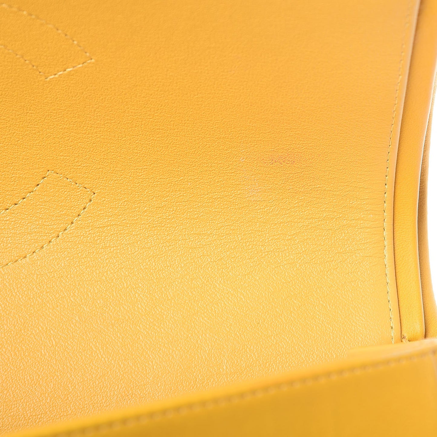 Lambskin Quilted Jumbo Double Flap Yellow