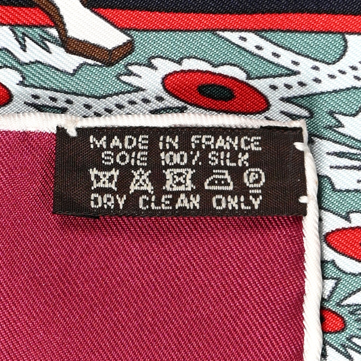 Silk Les Tresors D Un Artiste Scarf 90 Bordeaux Vert Blue