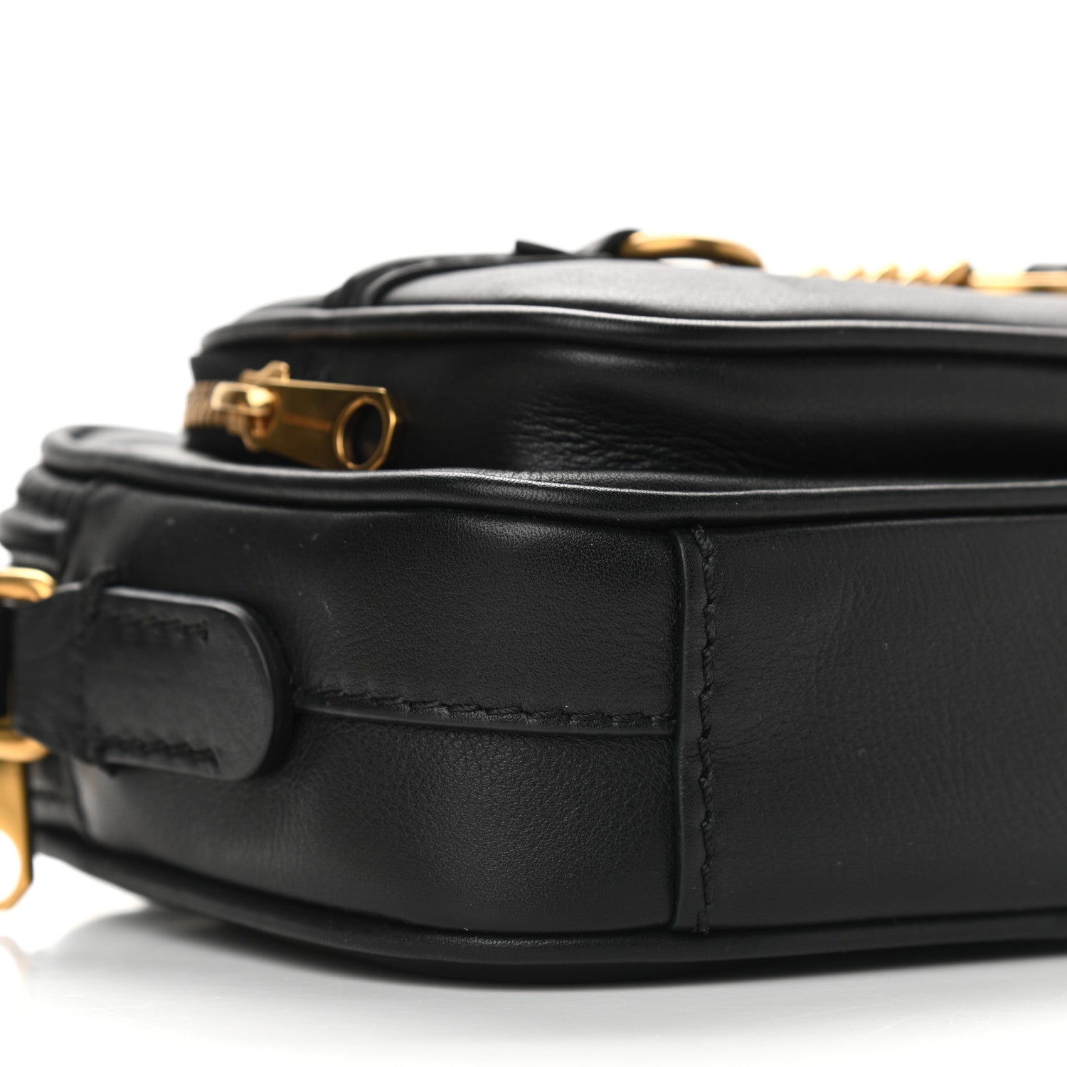 Burberry Smooth Calfskin 1983 Knight Check Link Camera Bag Black 7 of 8