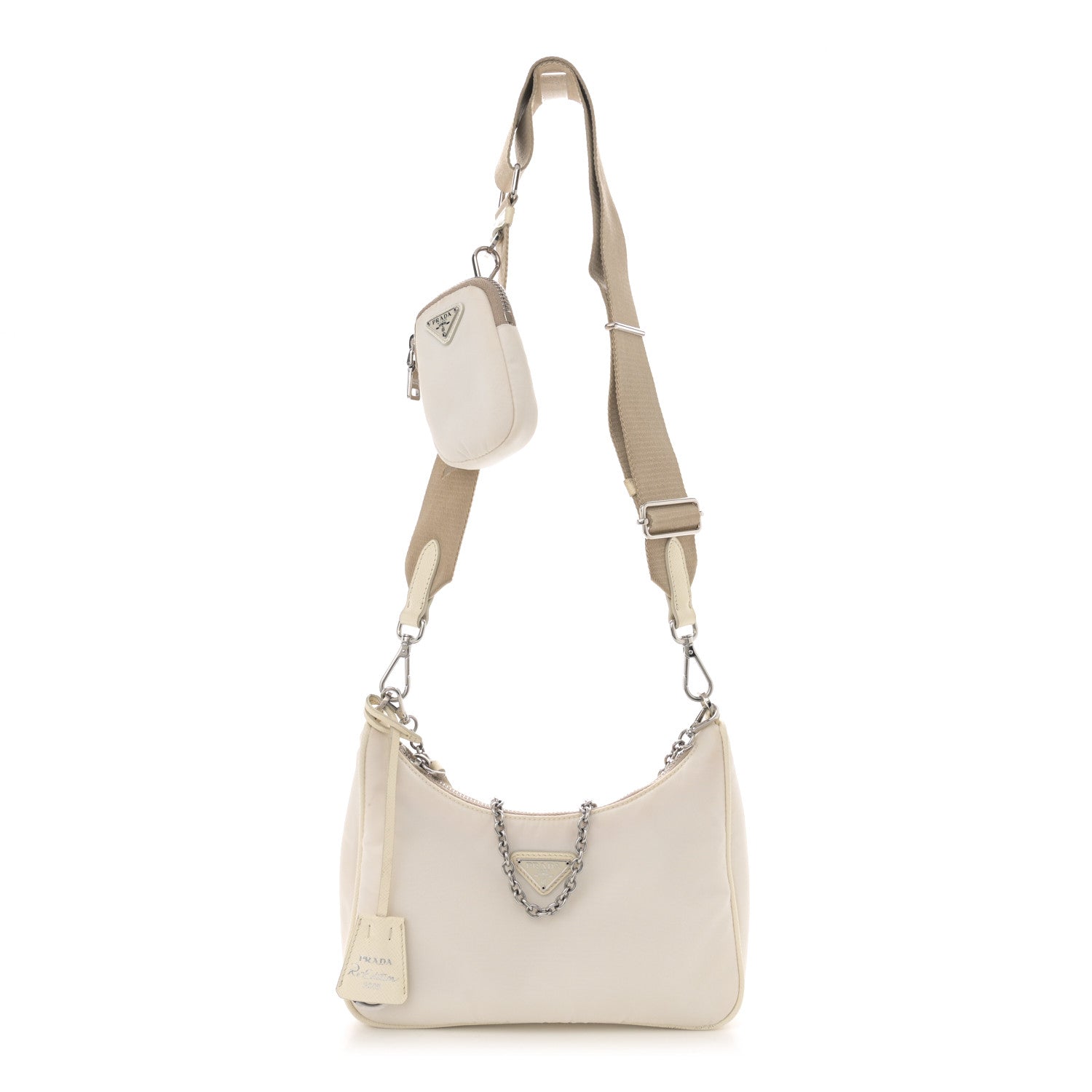 Prada Nylon Re-Edition 2005 Shoulder Bag White 1 of 13