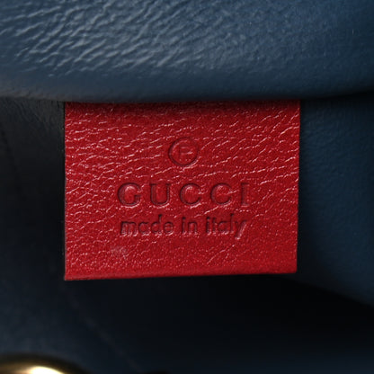 Gucci Suede Calfskin Large Rajah Chain Tote New Blue Romantic Cherry 7 of 11