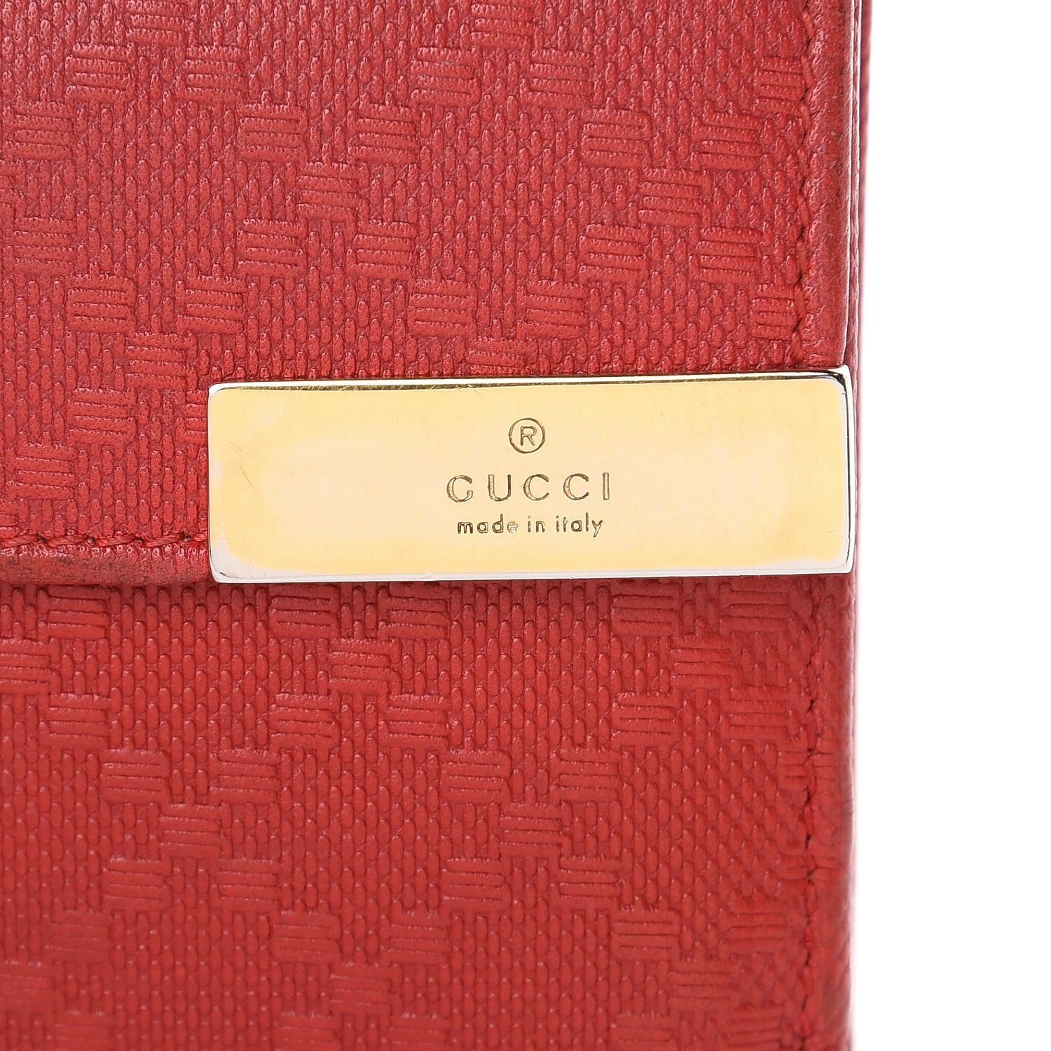 Gucci Calfskin Diamante Dice Continental Wallet Tabasco 17 of 17