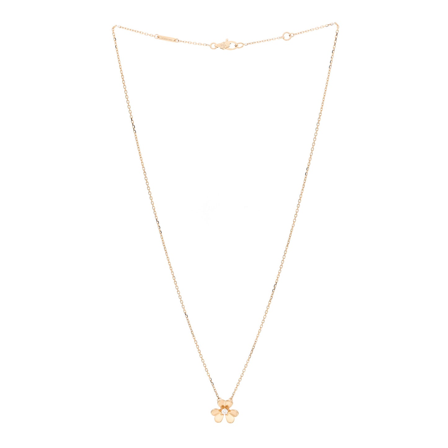18K Yellow Gold Diamond Mini Frivole Pendant Necklace