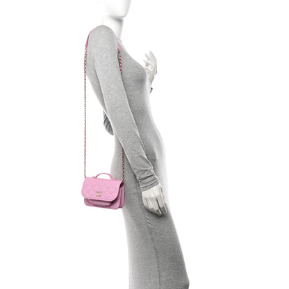 Chanel Caviar Quilted Business Affinity Clutch With Chain Flap Lilac 2 of 12