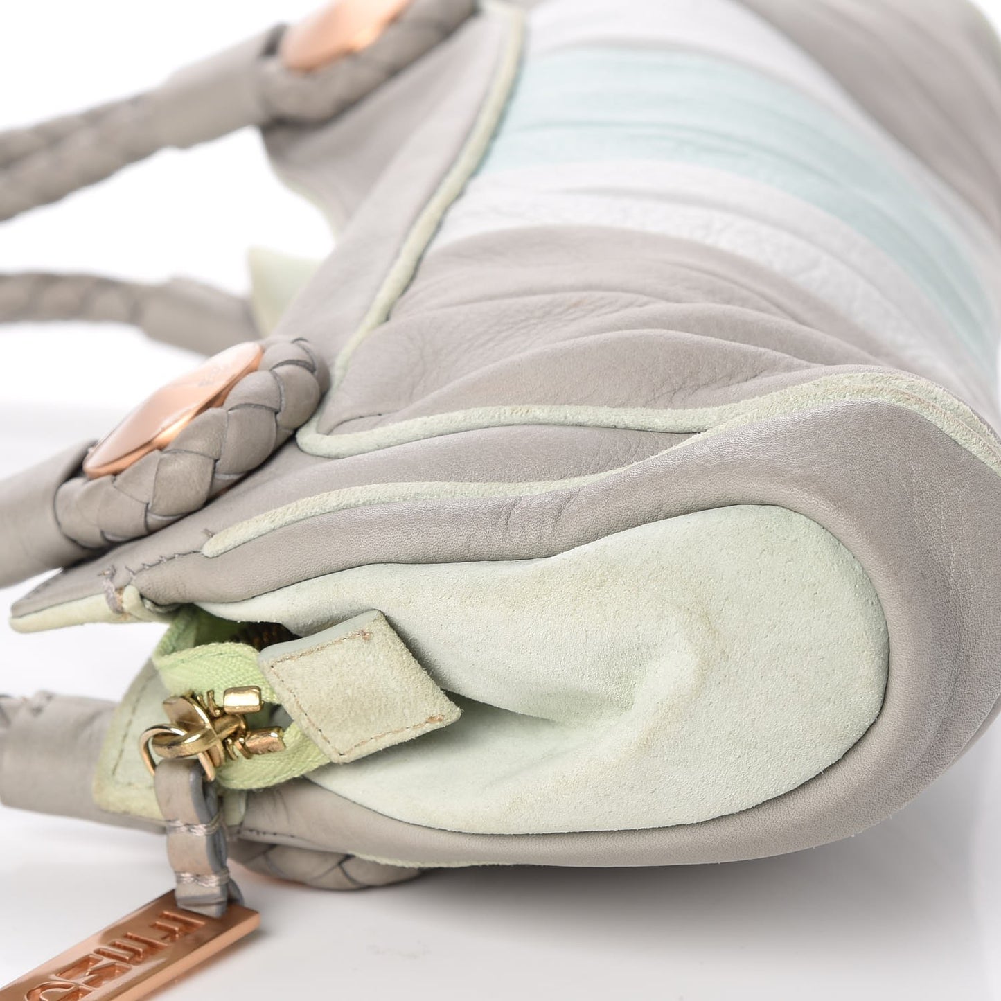 Calfskin Radio Bag Grigio Multicolor