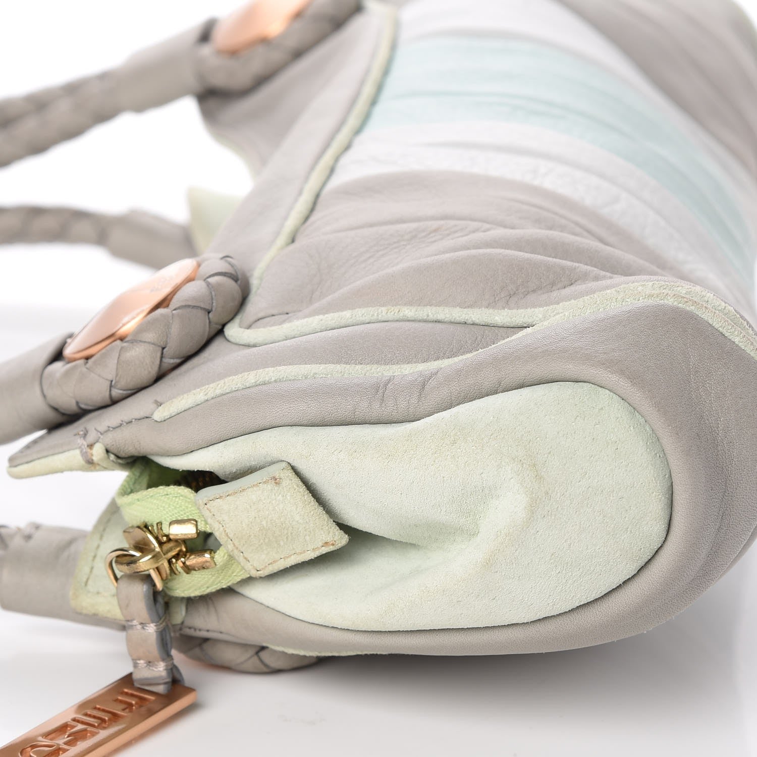 Fendi Calfskin Radio Bag Grigio Multicolor 8 of 14