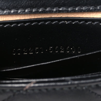 Gucci Calfskin Matelasse Mini GG Marmont Crossbody Bag Black 6 of 9