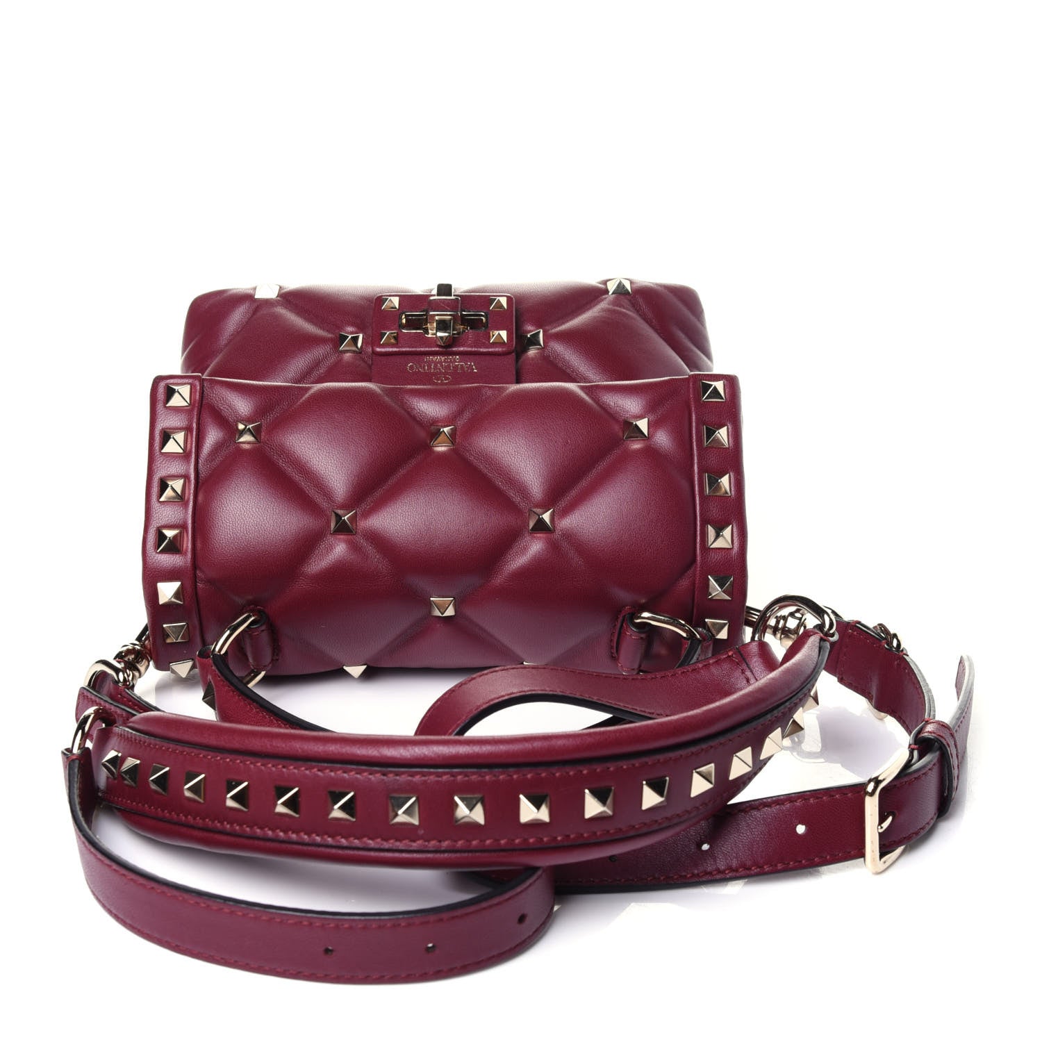 Valentino Garavani Nappa Mini Candystud Top Handle Bag Cerise 9 of 11