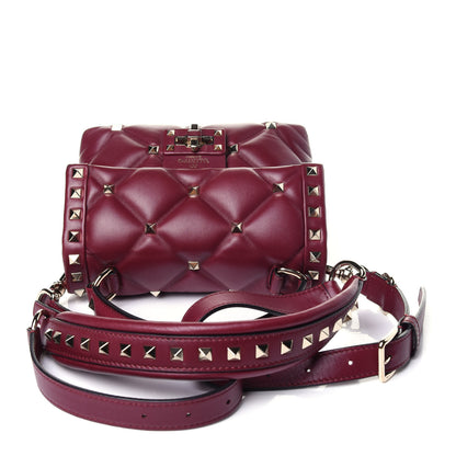Valentino Garavani Nappa Mini Candystud Top Handle Bag Cerise 9 of 11