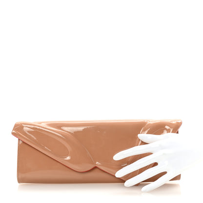 Christian Louboutin Patent So Kate Baguette Clutch Nude 2 of 7