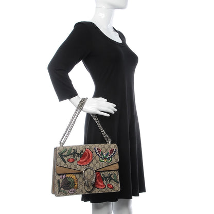 Gucci GG Supreme Monogram Embroidered Medium Dionysus Shoulder Bag Beige 3 of 23