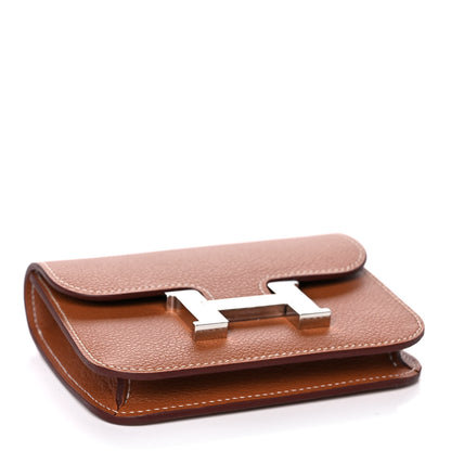Hermes Evercolor Constance Slim Wallet Gold 4 of 14