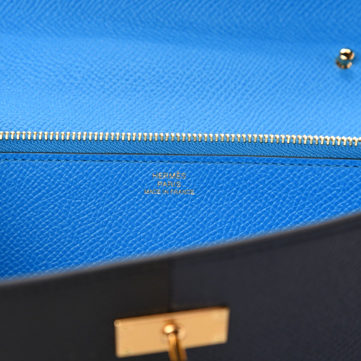 Epsom Casaque Kelly Wallet To Go Black Bleu Indigo Bleu Frida