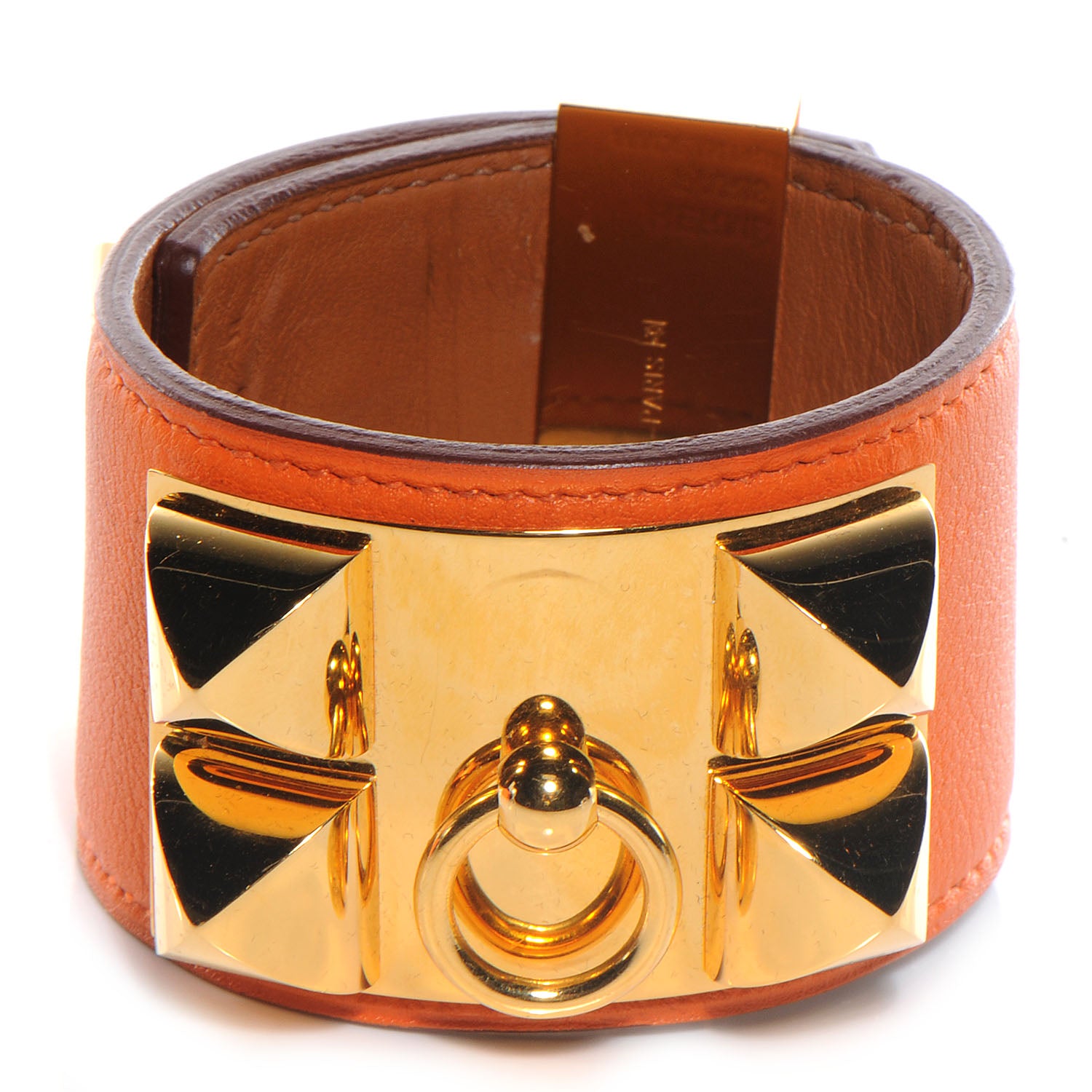 Hermes Swift Collier de Chien CDC Bracelet Orange Size Small 1 of 7