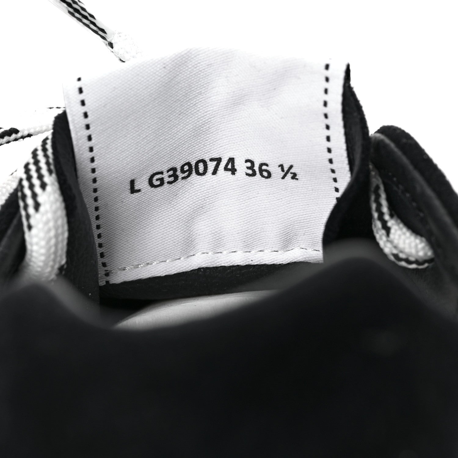 Chanel Fabric Suede Kidskin CC Sneakers 36.5 Dark Navy White 8 of 9