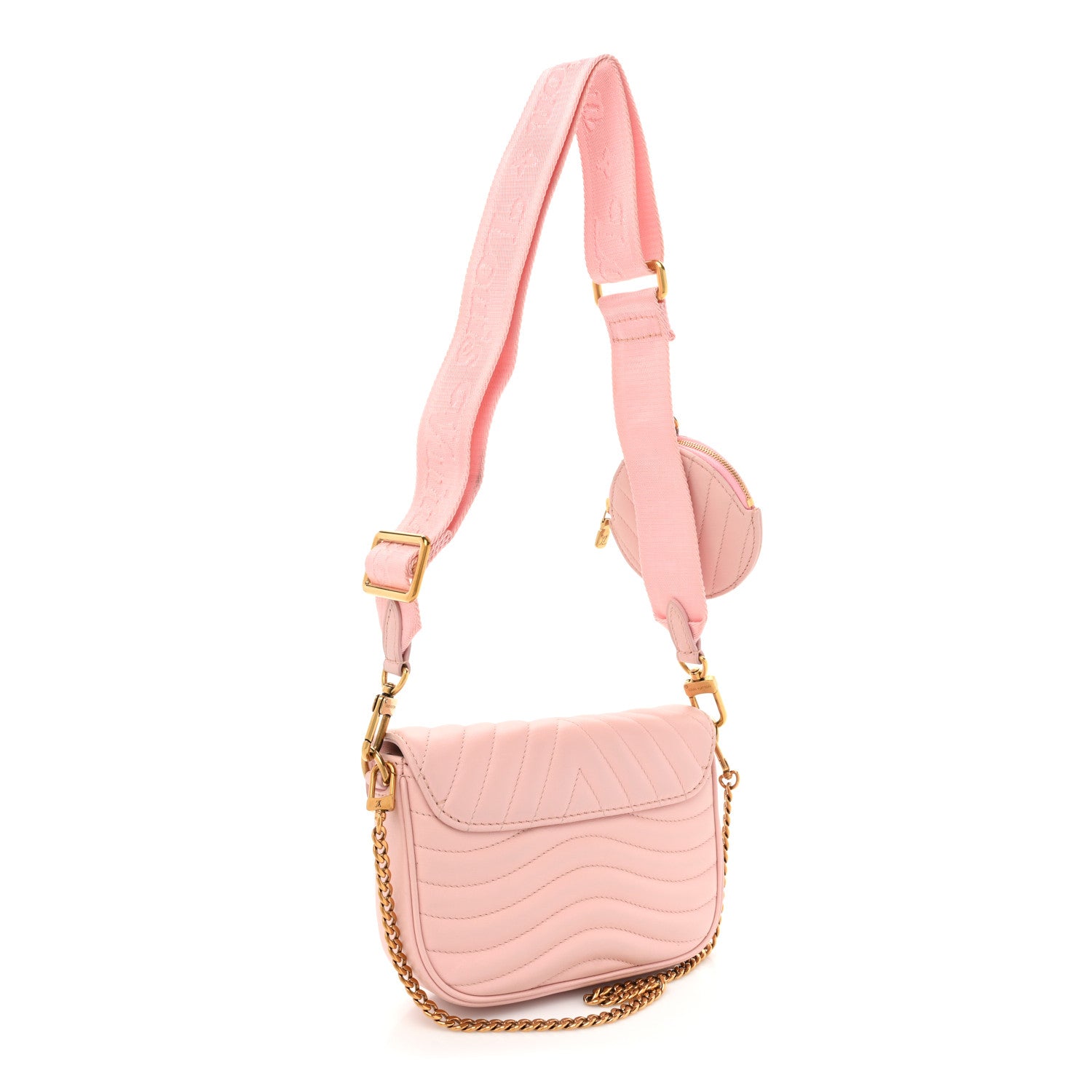 Louis Vuitton Calfskin New Wave Multi Pochette Rose Ballerine 3 of 17