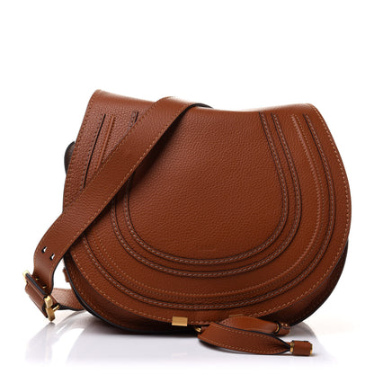 Chloe Calfskin Medium Marcie Round Crossbody Bag Tan 1 of 9
