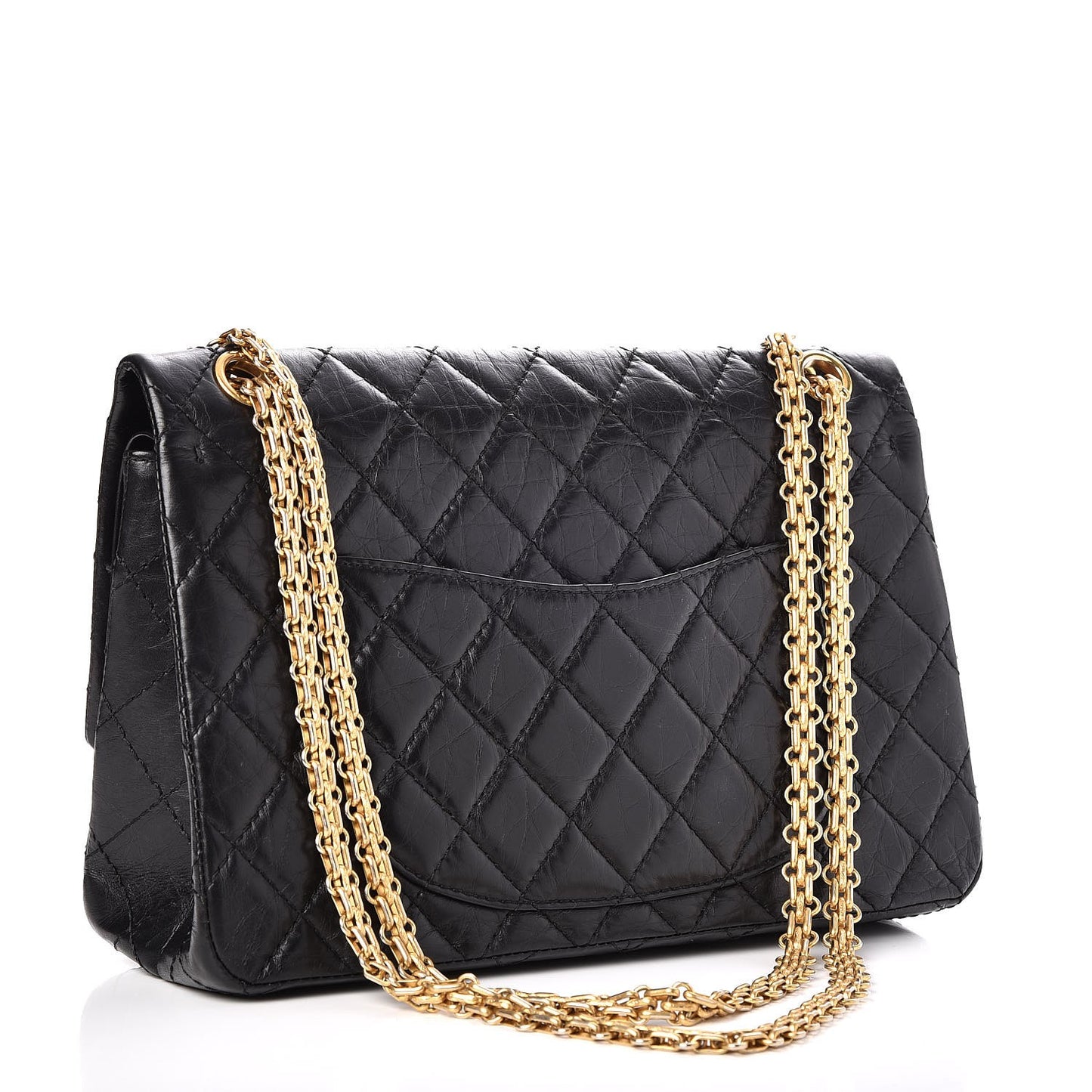 Aged Calfskin Quilted 2.55 Reissue 226 Flap Black