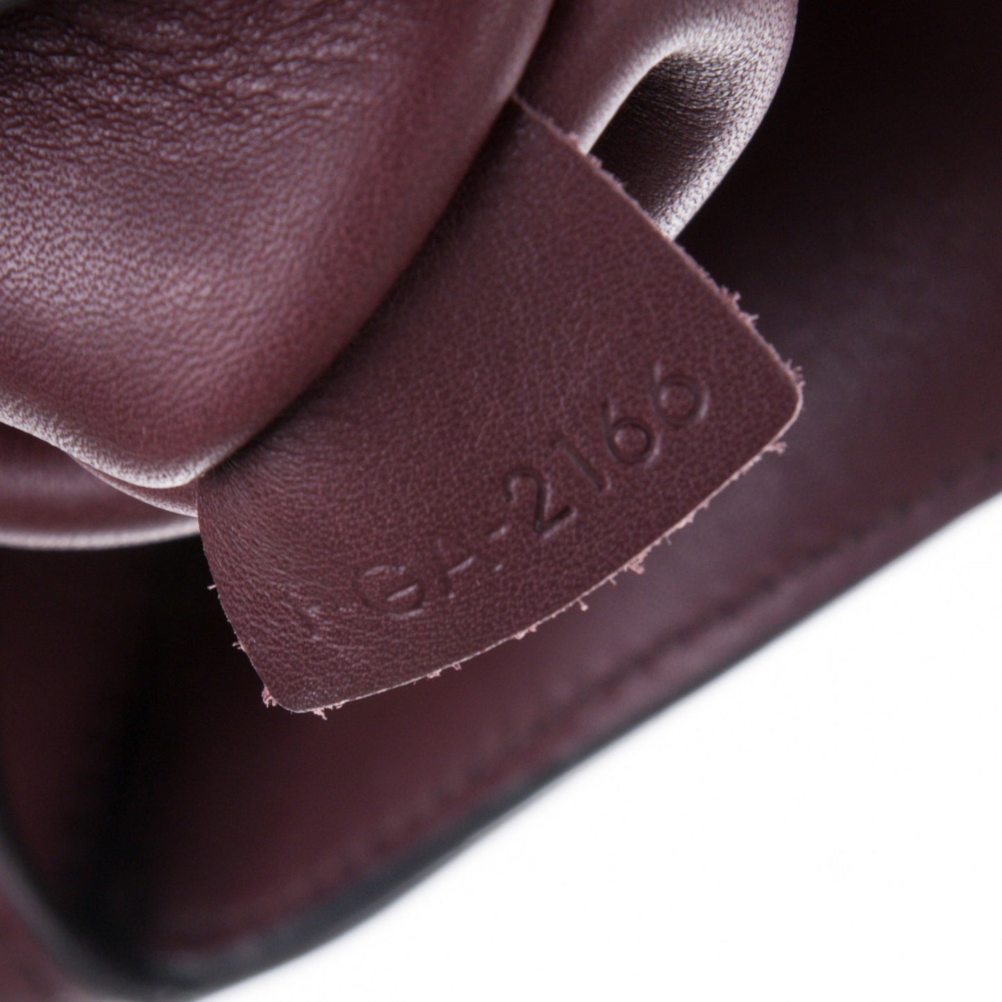 Supple Natural Calfskin Medium Tri-Fold Shoulder Bag Burgundy