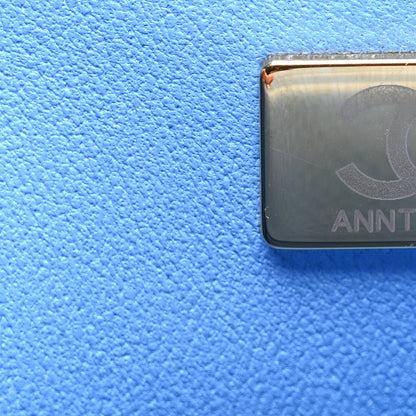 Chanel Caviar Quilted Mini Retro Twist Top Handle Flap Blue 7 of 10