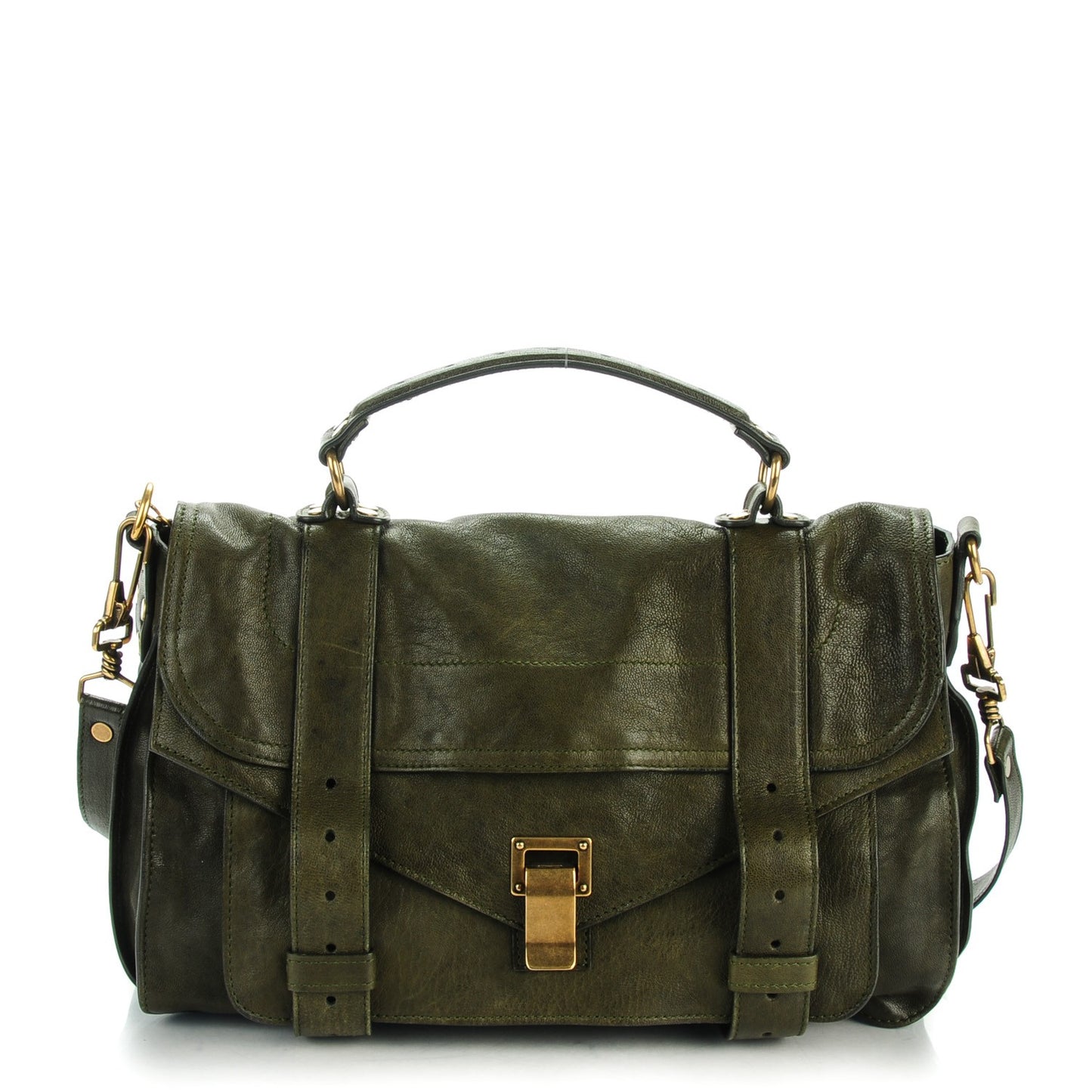Lambskin Medium PS1 Satchel Military