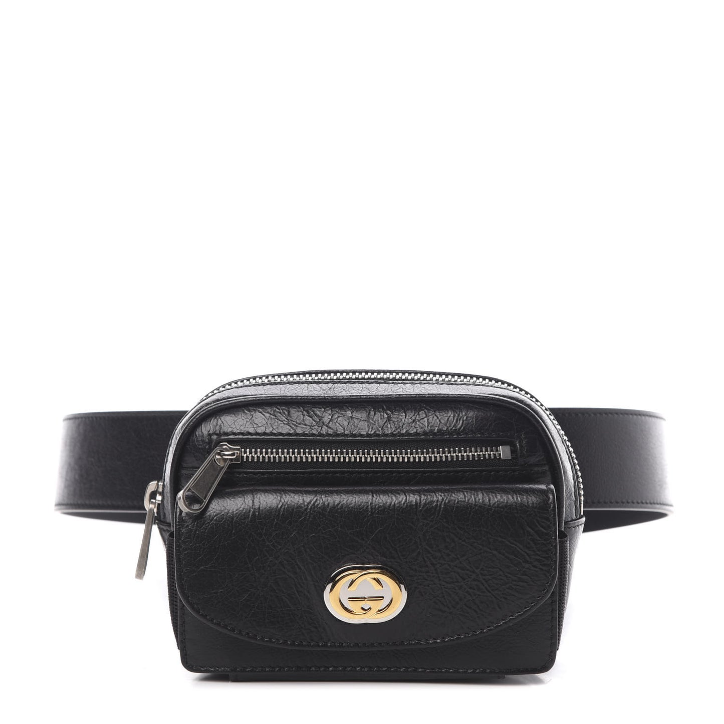 Fluffy Calfskin Mini Morpheus Belt Bag 90 36 Black