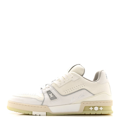 Louis Vuitton Calfskin Mens LV Trainer Sneakers 8.5 White 1 of 13