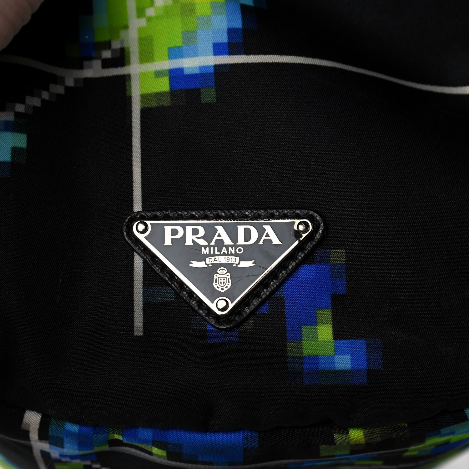 Prada Tessuto Nylon Radar Print Medium Double Buckle Backpack Multicolor 12 of 13