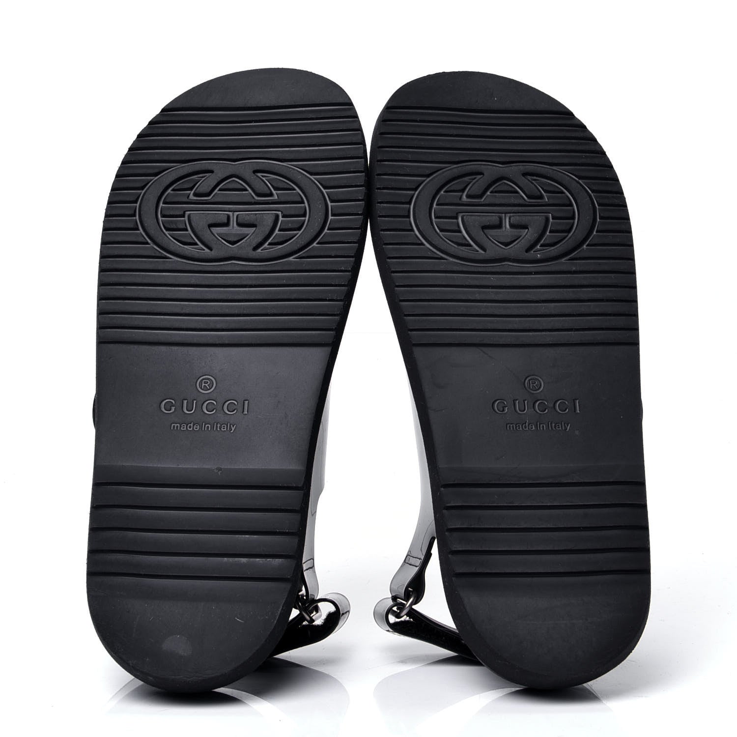 Gucci Rubber Mini Double G Womens Isla Dad Sandals 40 Black 5 of 5