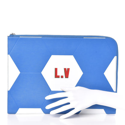 Louis Vuitton Epi World Cup 2018 Pochette Jour GM Blue 2 of 9