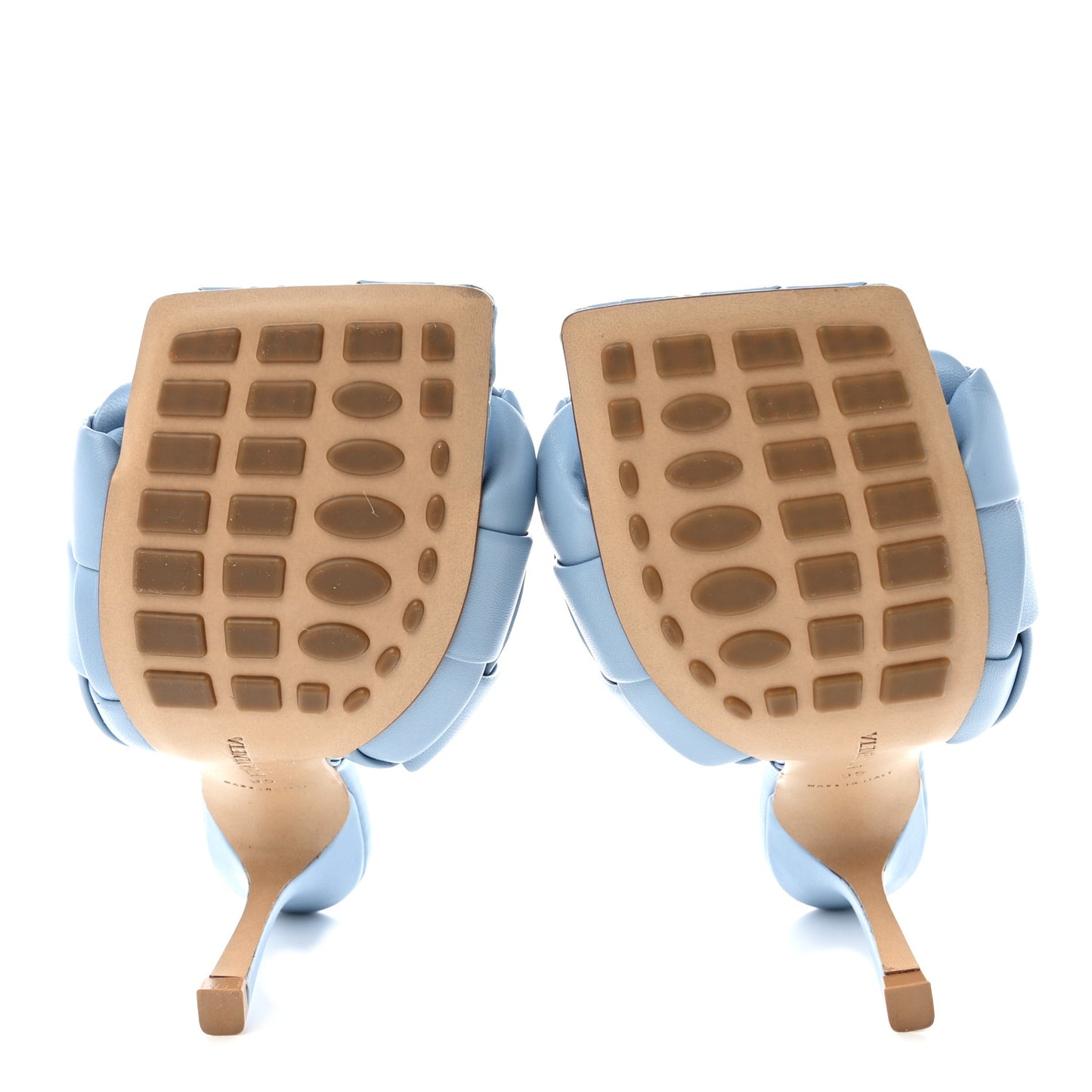 Nappa Maxi Intrecciato Lido Mule Sandals 35 Ice