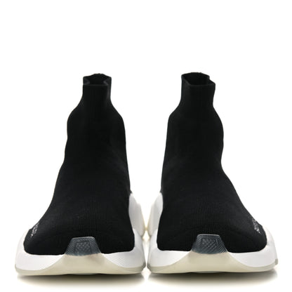 Balenciaga Technical 3D Recycled Knit Bi-Color Womens Speed 2.0 Transparent Sole Sneakers 36 Black White 2 of 9