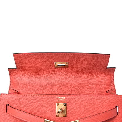 Hermes Epsom Kelly Sellier 25 Rose Jaipur 9 of 38