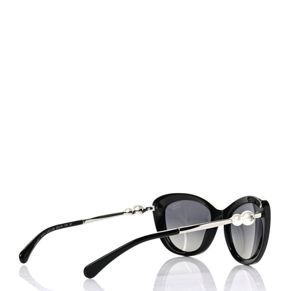 Chanel Polarized Cat Eye Pearl Sunglasses 5340-H Black 4 of 5