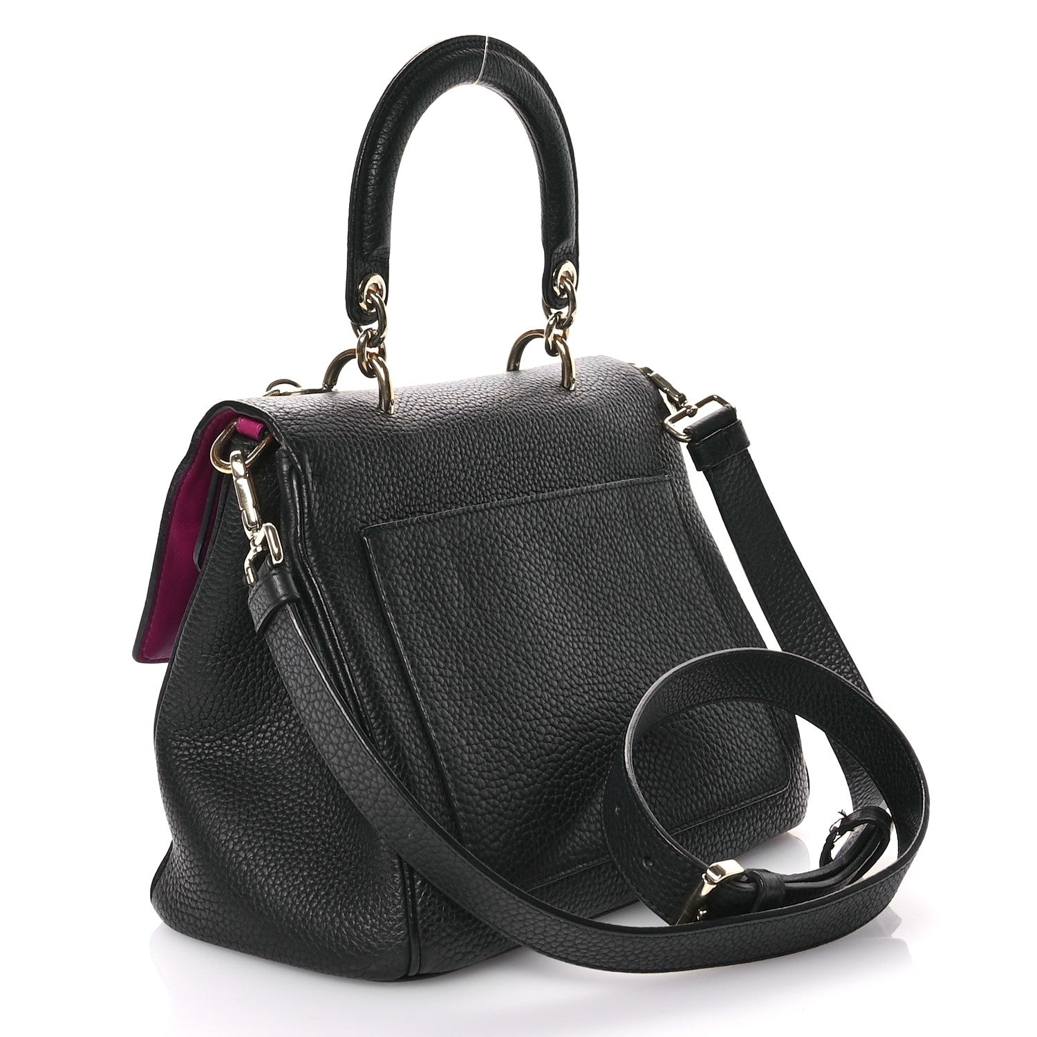 Christian Dior Bullcalf Small Be Dior Flap Black Fraise 3 of 12