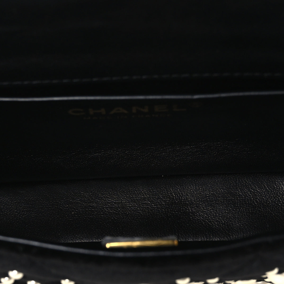 Chanel Velvet Pearl Mini Flap Bag Black 4 of 10