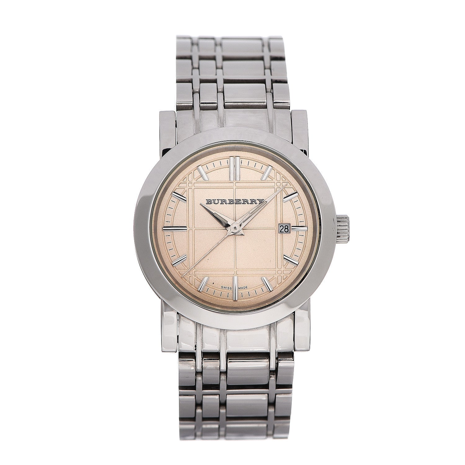 Burberry Stainless Steel 28mm Heritage Quartz Watch Champagne