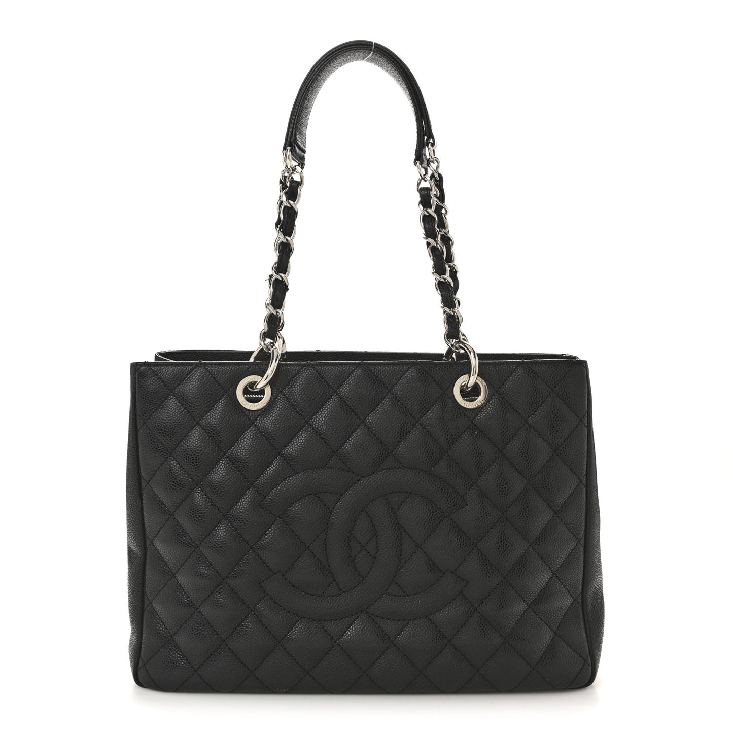 Caviar Quilted Grand Shopping Tote GST Black