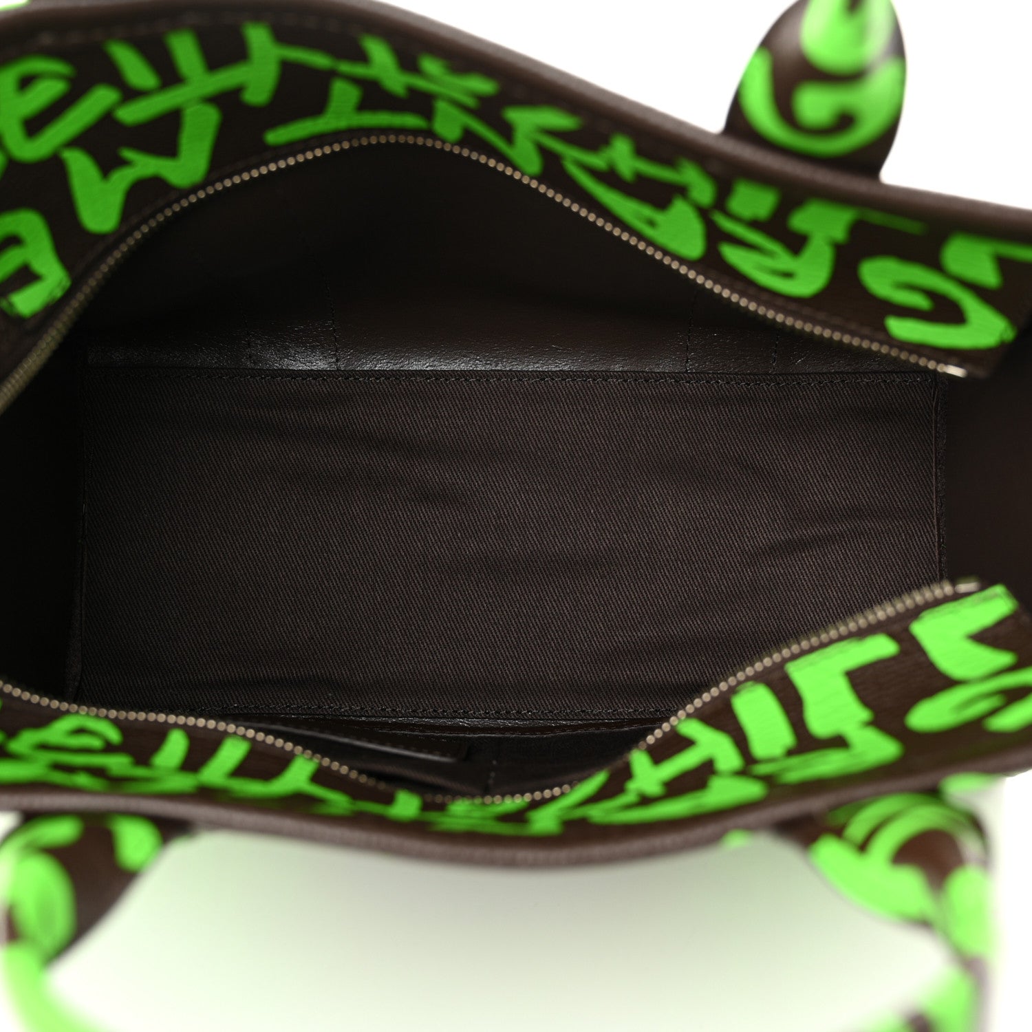 Marc Jacobs X STEPHEN SPROUSE Grained Calfskin Medium The Tote Bag Green 5 of 11