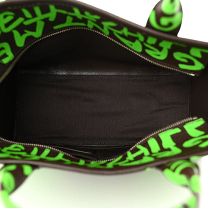 Marc Jacobs X STEPHEN SPROUSE Grained Calfskin Medium The Tote Bag Green 5 of 11