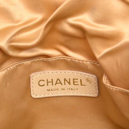 Chanel Sequin Paillette Quilted Flap Clutch Gold 6 of 7