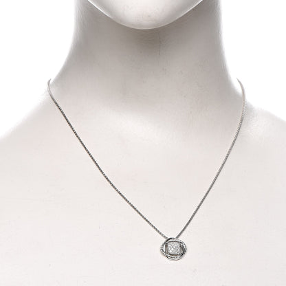 David Yurman Sterling Silver Diamond 7mm Infinity Pendant Necklace 2 of 7