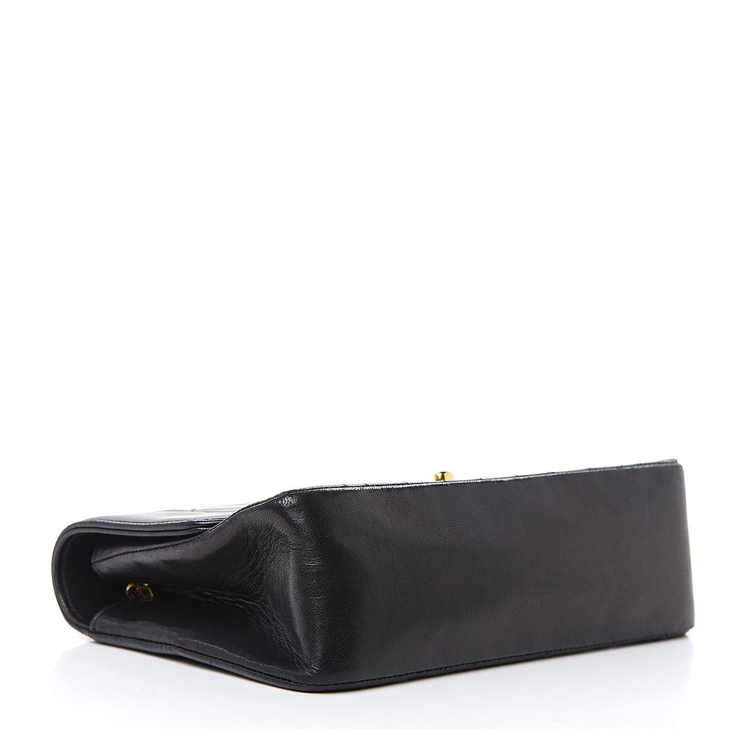 Lambskin Quilted Small Single Flap Bag Black