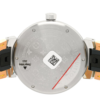 Louis Vuitton Stainless Steel Monogram 41mm Tambour Quartz Watch Lilac 4 of 5