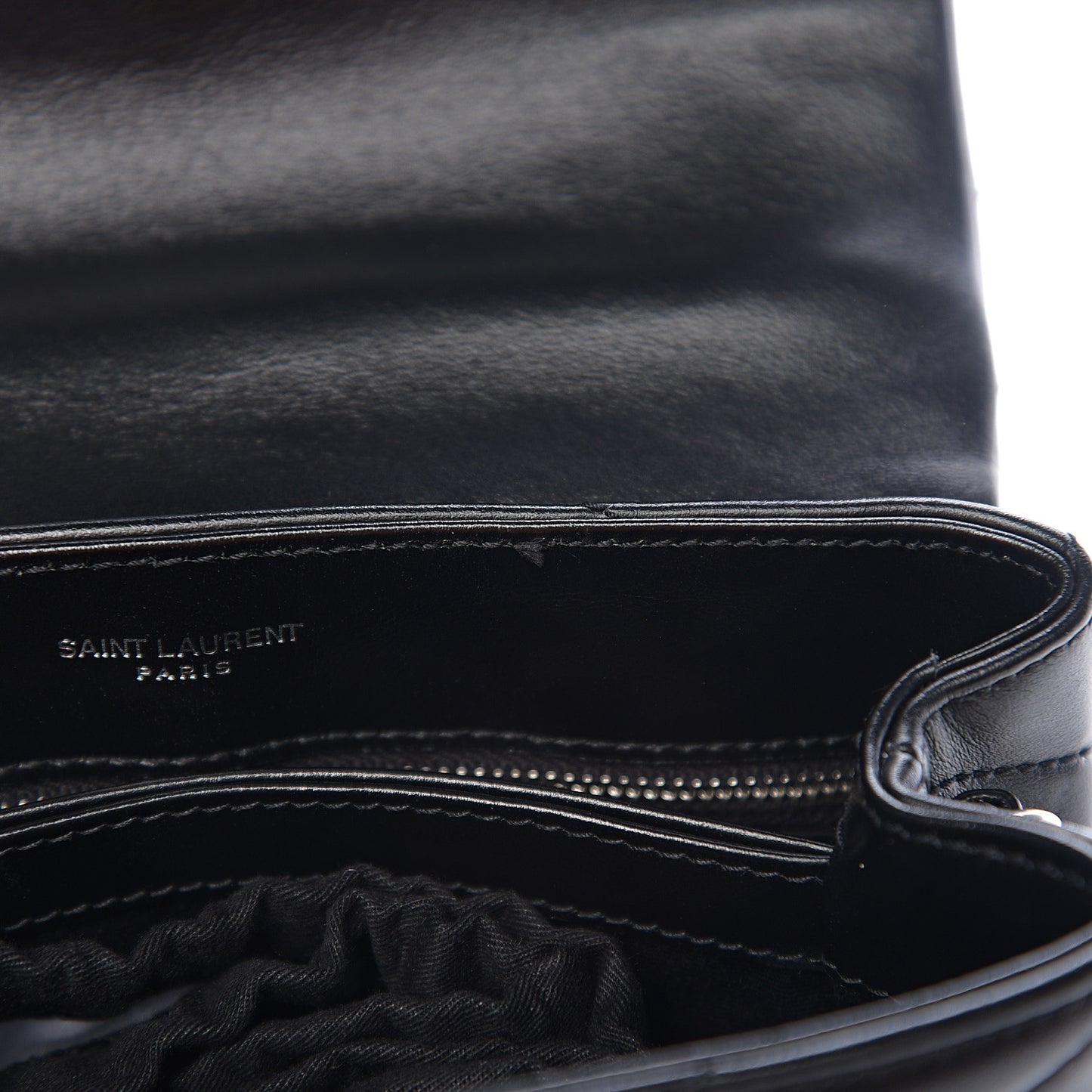 Calfskin Y Quilted Monogram Toy Loulou Crossbody Bag Black