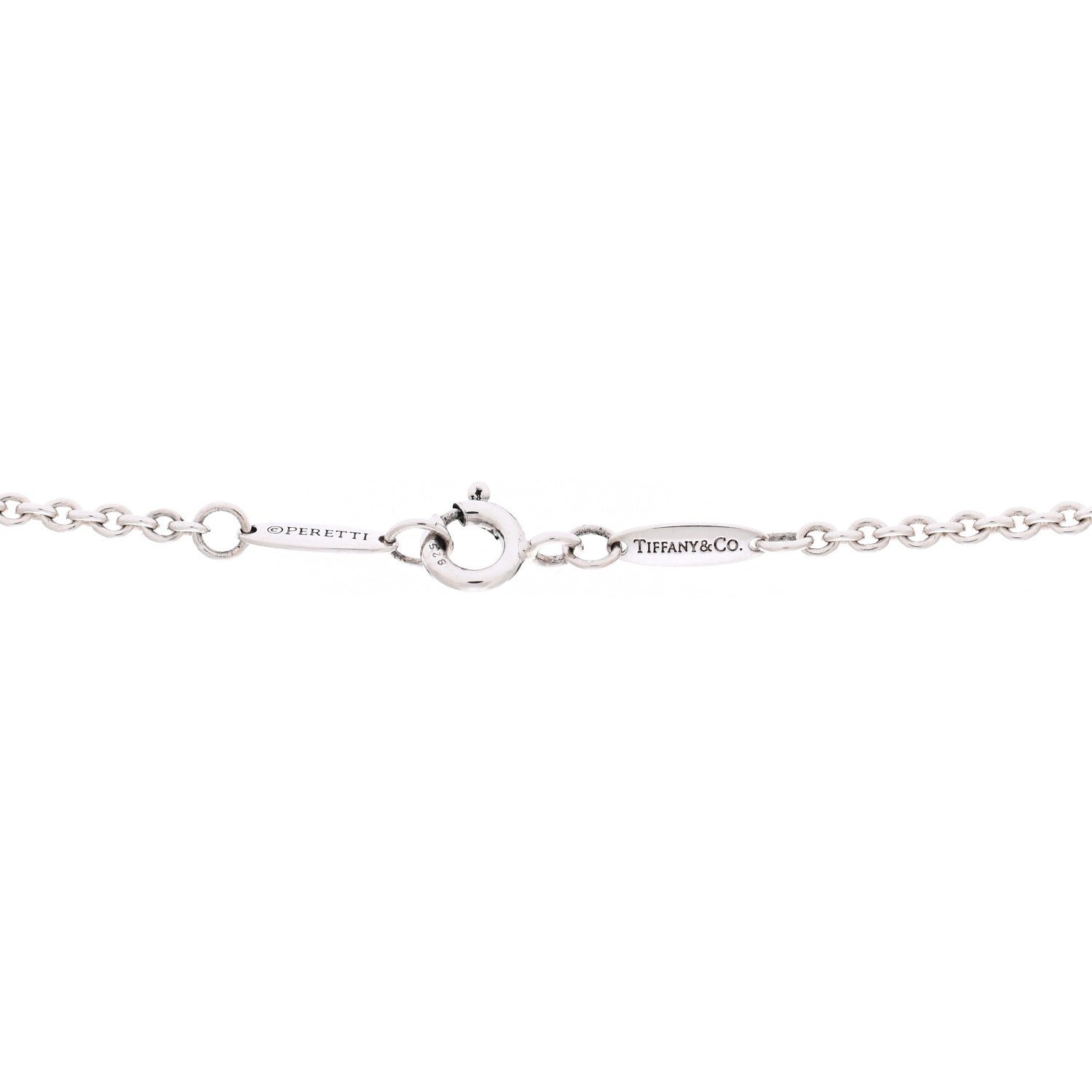 Tiffany Sterling Silver Elsa Peretti Open Heart Lariat Necklace 4 of 6