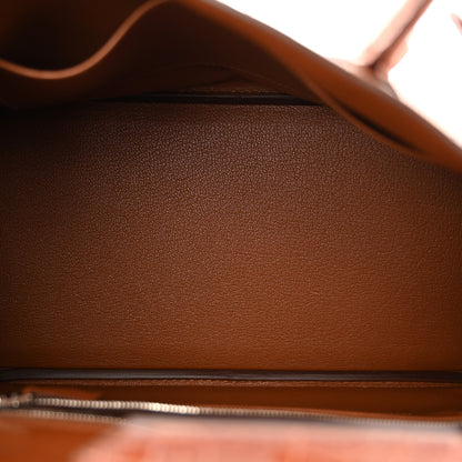 Hermes Chevre Mysore Shiny Niloticus Crocodile Birkin Touch 30 Noisette Etrusque 5 of 11