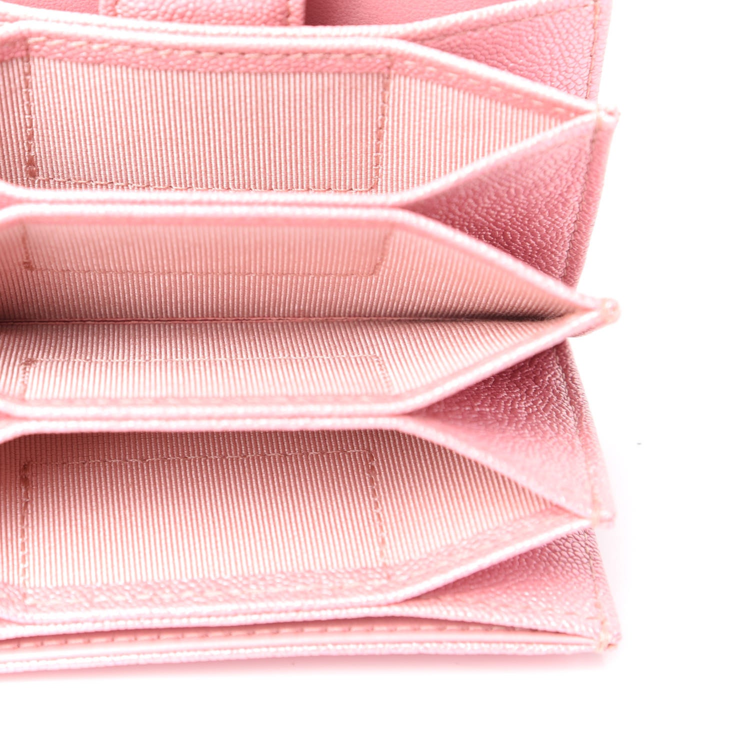 Chanel Iridescent Caviar Quilted Gusseted Card Holder Pink 5 of 8