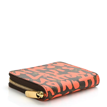 Louis Vuitton Monogram Graffiti Zippy Coin Purse Orange 4 of 6